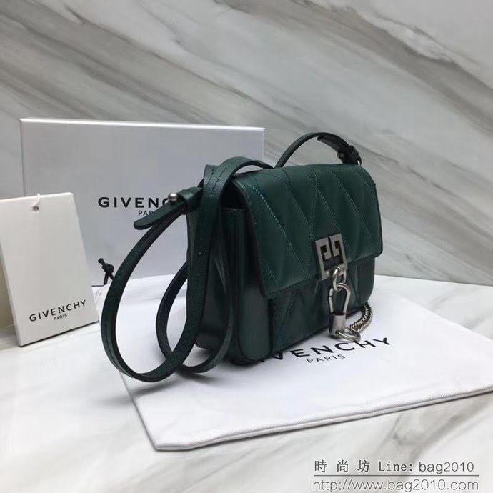 GlVENCHY紀梵希 2018年秋冬最新款 菱形 絎縫山羊光滑皮 POCKET口袋包 鏈條斜挎包  tsg1069